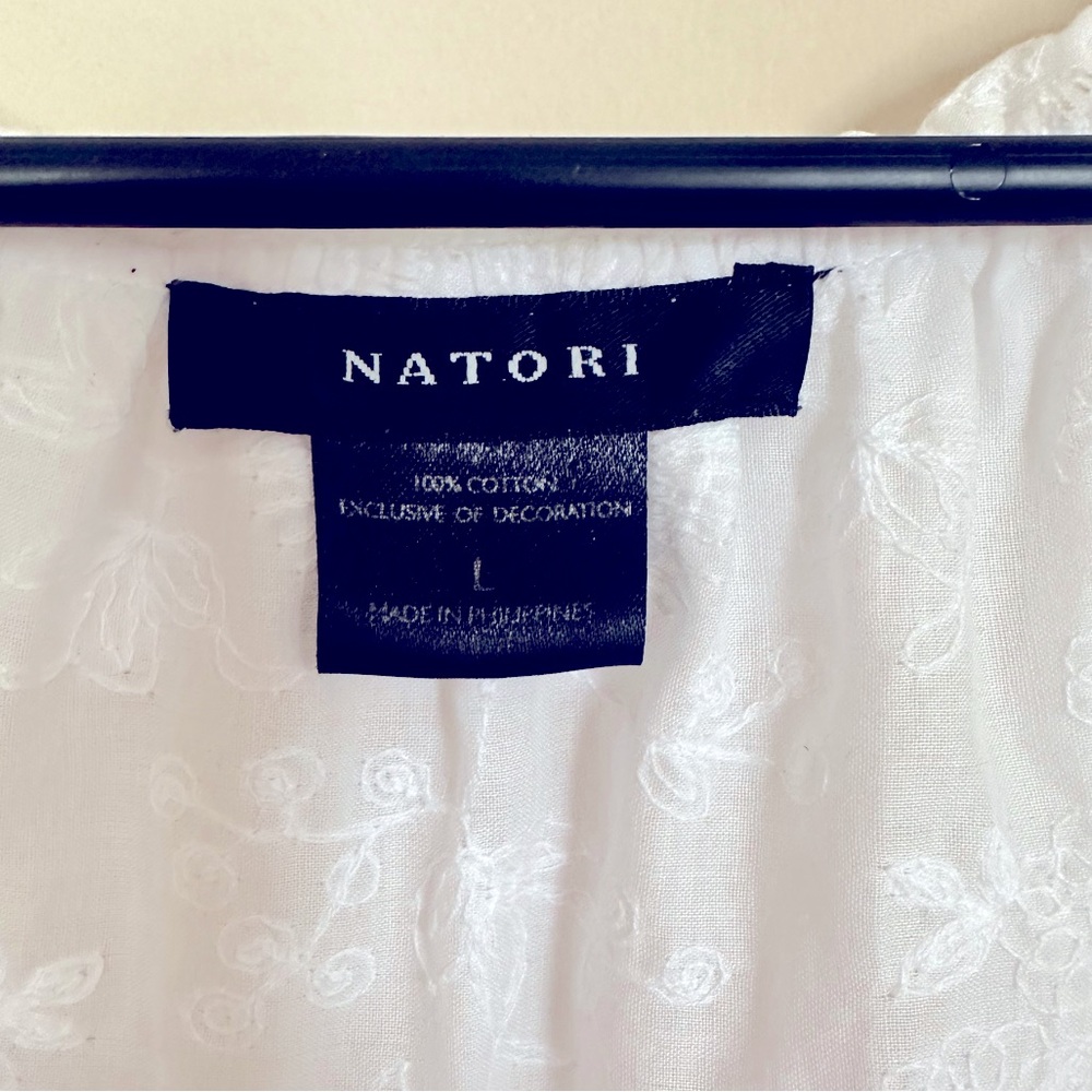 Natori emroidered cotton blouse